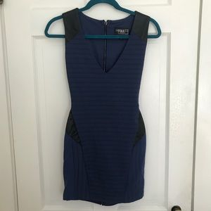 New! Blue with black dress